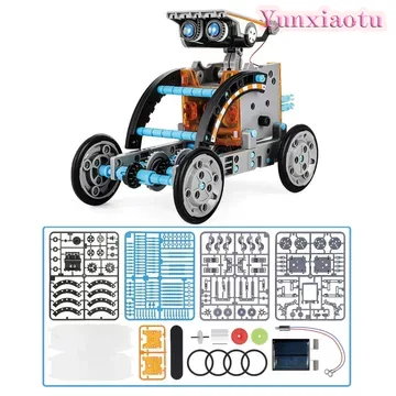 Stem Solar Robot Kit For Kids - ชุดประกอบหุ่นยนต์พลังงานแสงอาทิตย์แบบ STEM 12-in-1 ประกอบด้วย 190 ชิ้น