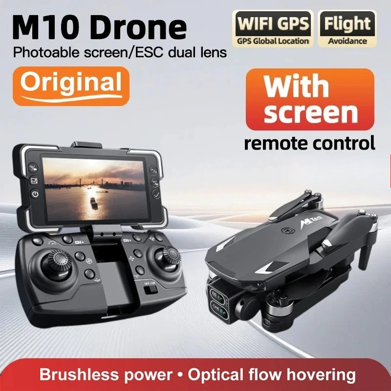 Fpv Brushless Rc Drone 4K - โดรนรุ่นดั้งเดิม M10 4K 5G HD กล้องคู่
