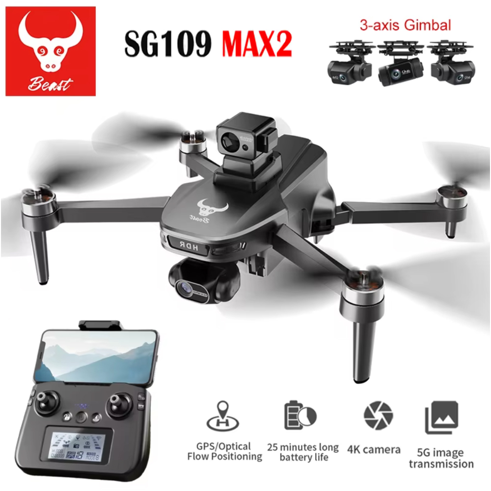 Fpv Brushless Rc Drone 4K - SG109 MAX2 Professional FPV 8K กล้อง