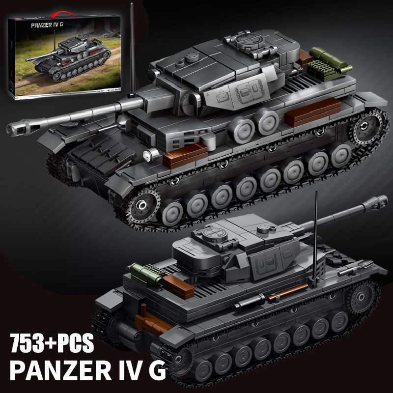 Lego Compatible Military Tank - ชุดตัวต่อรถถัง Panzerkampfwagen IV Ausf.G ขนาด 1/35