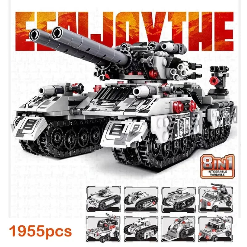 Lego Compatible Military Tank - รถถังทหารสงครามโลกครั้งที่ 2 ปี 2026 ชุดตัวต่อ 8in1