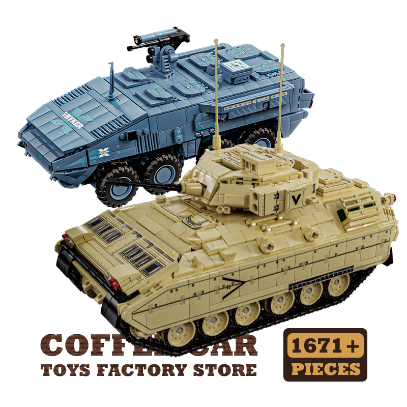 Lego Compatible Military Tank - รถถังหลัก T-14 บล็อกตัวต่อ โมเดลรถหุ้มเกราะทหาร รถถัง Panzer