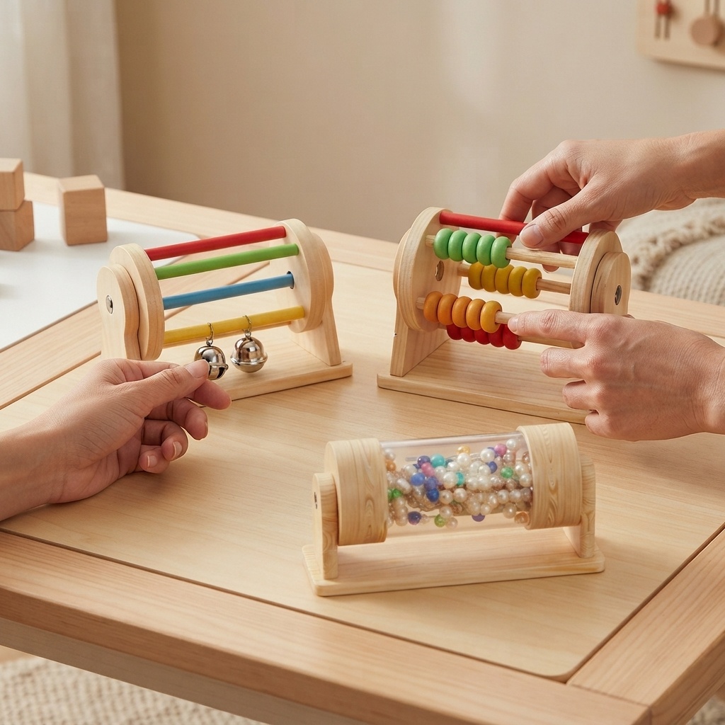 บอร์ดกิจกรรมไม้แบบมอนเตสซอรี่  - Montessori Wooden Busy Board Toddler บทวิจารณ์และราคา