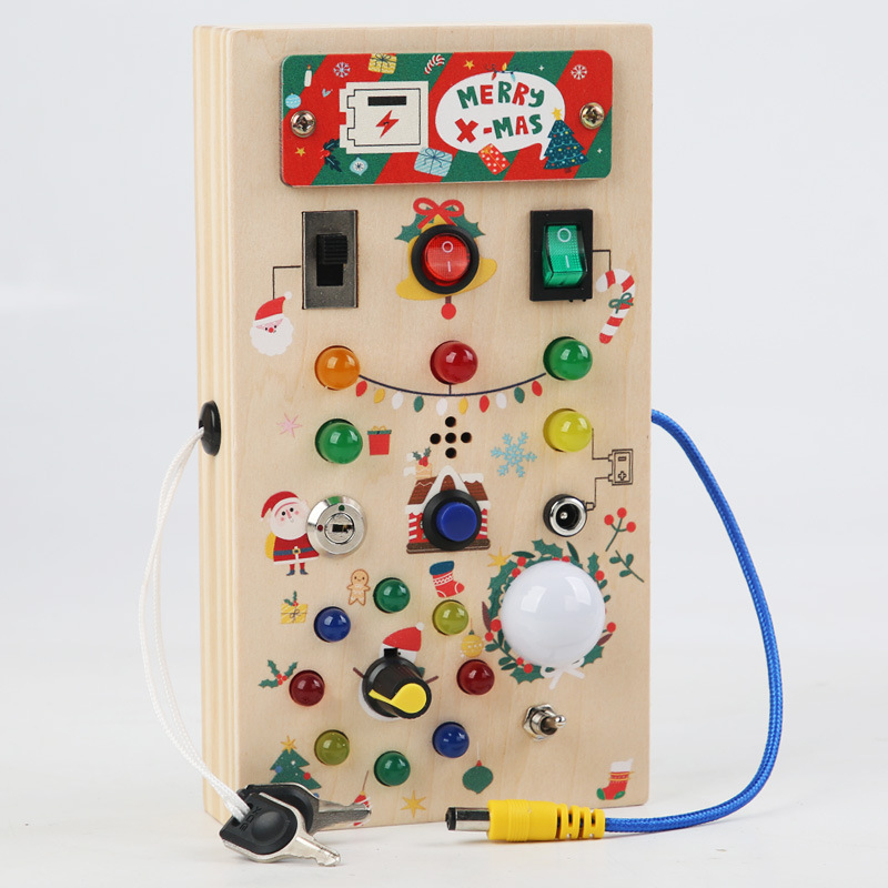 ของเล่นเสริมพัฒนาการแบบมอนเตสซ - Montessori Wooden Busy Board Toddler บทวิจารณ์และราคา