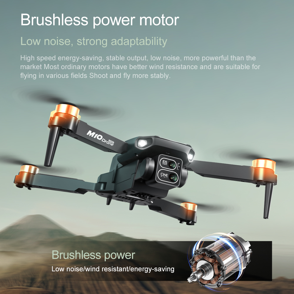 โดรนรุ่นดั้งเดิม M10 4K 5G HD  - Fpv Brushless Rc Drone 4K บทวิจารณ์และราคา
