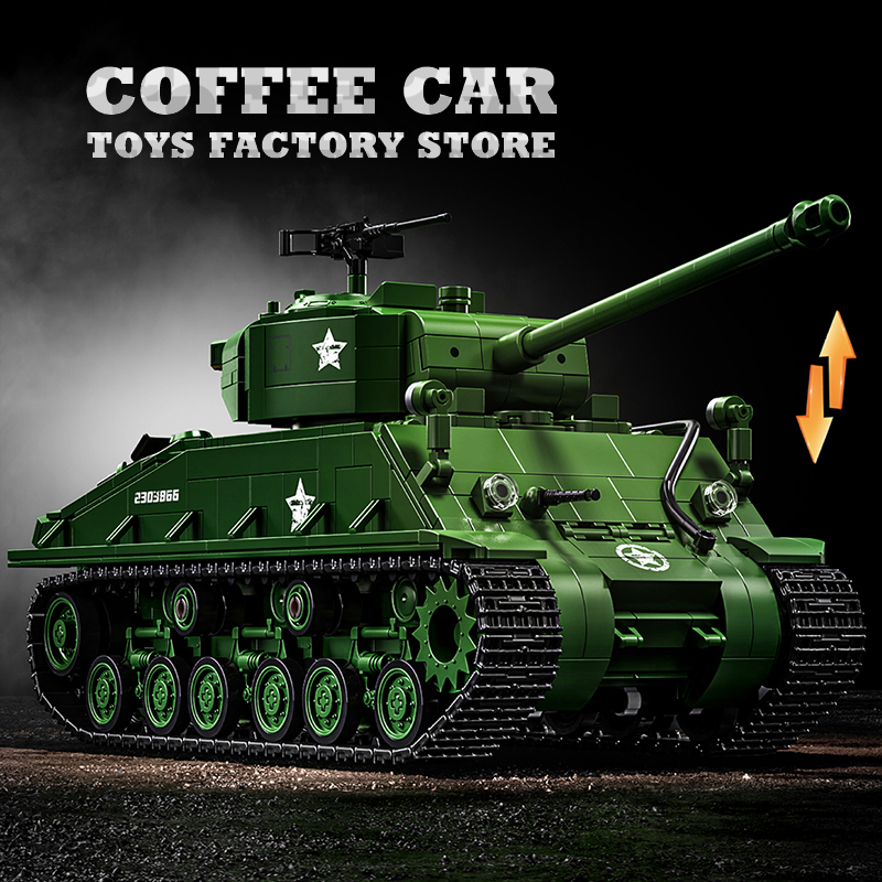 ตัวต่อรถถัง M4 ของกองทัพสหรัฐฯ - Lego Compatible Military Tank บทวิจารณ์และราคา