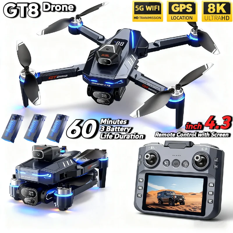 โดรน HOT สำหรับ LSRC GT8 กล้อง - Fpv Brushless Rc Drone 4K บทวิจารณ์และราคา