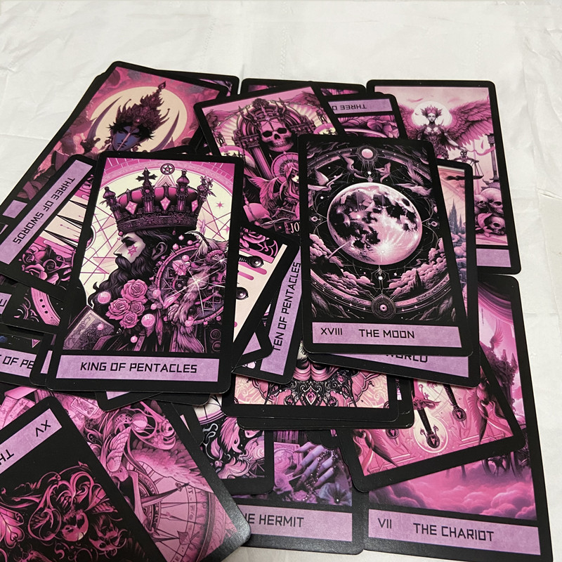 ไพ่ทาโรต์กอธิคสีชมพู 78 ใบ ภาษ - Tarot Cards Deck With Guidebook บทวิจารณ์และราคา