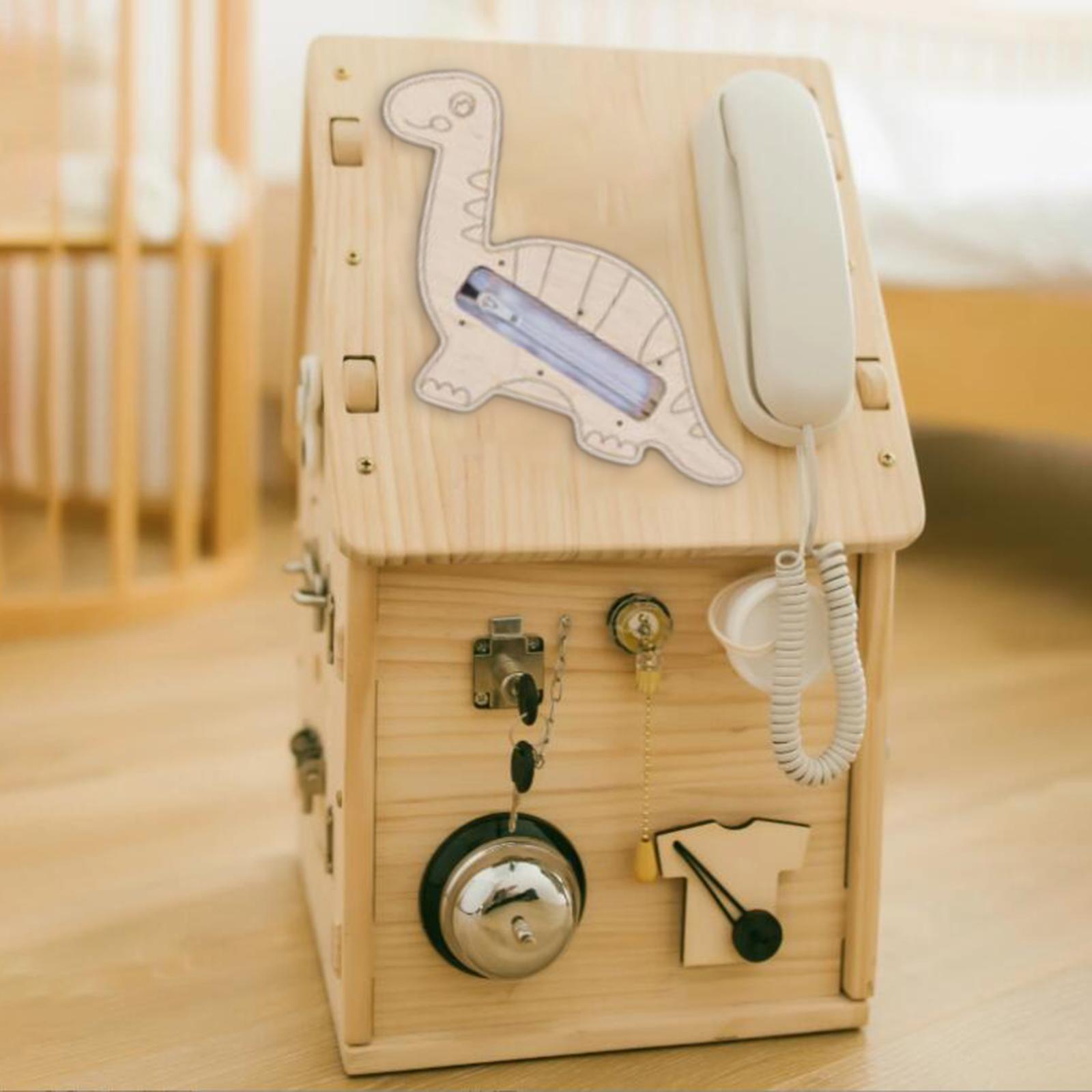 กระดานกิจกรรมไม้แบบพกพา ของเล่ - Montessori Wooden Busy Board Toddler บทวิจารณ์และราคา