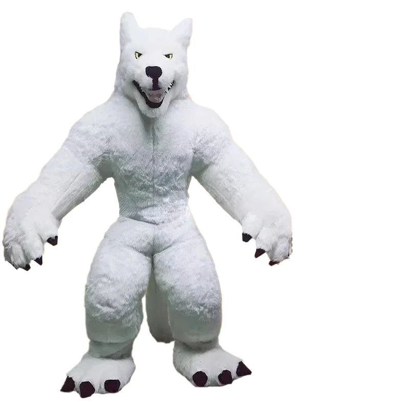 ชุดมาสคอตหมาป่าสีเทาเป่าลมขนาด - Dolls บทวิจารณ์และราคา
