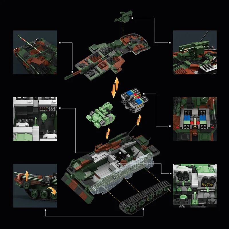 โมเดลรถถังทหารสวีเดน STRV103B  - Lego Compatible Military Tank บทวิจารณ์และราคา