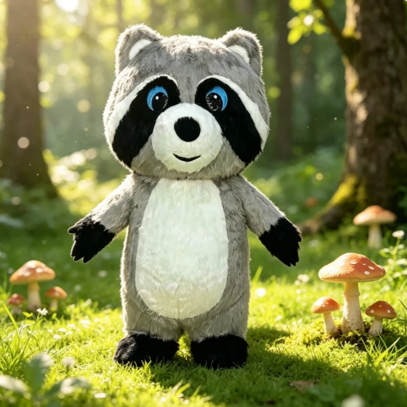 ชุดมาสคอตแรคคูนเป่าลมผ้ากำมะหย - Dolls บทวิจารณ์และราคา